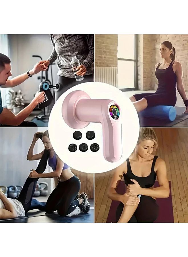 White Body Massager for Hip Abdomen Waist Limbs with 5 Attachments 1200mAh Battery Holiday Gift - Image 3